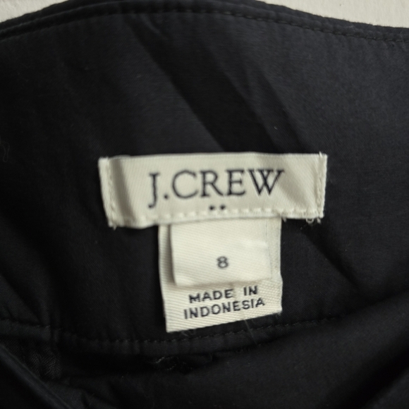 NWT J. Crew Black Tie-waist short cotton poplin Size 8 - Picture 6 of 10
